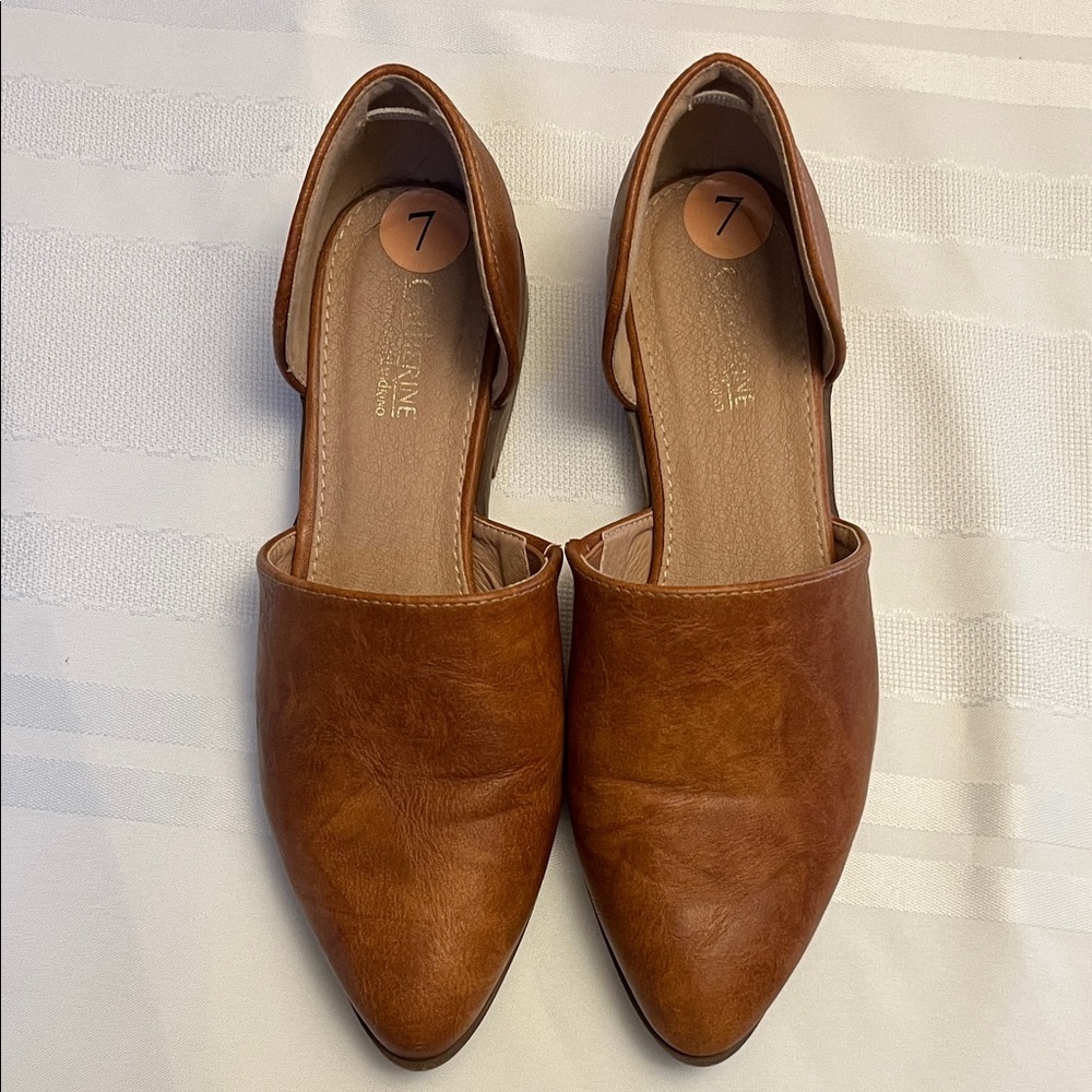 Catherine Malandrino Brown Leather Loafers Size 7 NWOT
